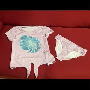 NWT Girls 2pc Bathing Suit